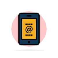 Mobile Mail Id Phone  Abstract Circle Background Flat color Icon vector