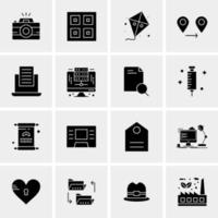 16 Universal Business Icons Vector Creative Icon Illustration to use in web and Mobile Related project