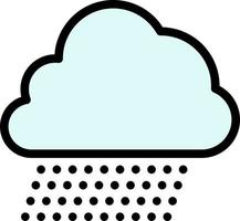 Sky Rain Cloud Nature Spring  Flat Color Icon Vector icon banner Template