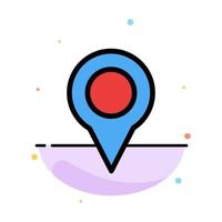 Location Map Marker Pin Abstract Flat Color Icon Template vector