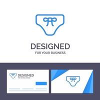 Creative Business Card and Logo template Beach Bikini Clothes Clothing Vector Illustration