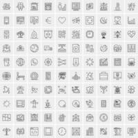 100 iconos de negocios para web y material impreso vector