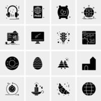 16 Universal Business Icons Vector Creative Icon Illustration to use in web and Mobile Related project