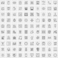 100 Business Icons for web and Print Material vector