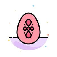 Bird Decoration Easter Egg Abstract Flat Color Icon Template vector