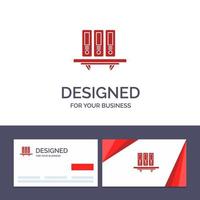 Creative Business Card and Logo template Files Archive Data Database Documents Folders Storage Vector Illustration