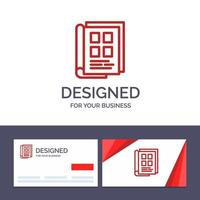 Creative Business Card and Logo template Book Newspaper Paper Notebook Phonebook Vector Illustration