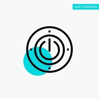 Electricity Energy Power Computing turquoise highlight circle point Vector icon