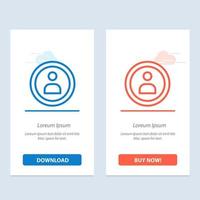 Interface Navigation User  Blue and Red Download and Buy Now web Widget Card Template vector