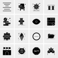 16 iconos de negocios universales vector ilustración de icono creativo para usar en proyectos relacionados con la web y dispositivos móviles