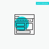 Website Browser Business Corporate Page Web Webpage turquoise highlight circle point Vector icon