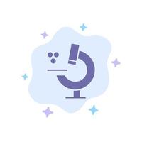 Education Microscope Science Blue Icon on Abstract Cloud Background vector