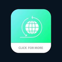 Global Business Business Network Global Mobile App Button Android and IOS Glyph Version vector