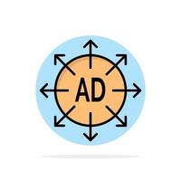 Advertising Submission Advertising Submission Ad Abstract Circle Background Flat color Icon vector