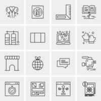 16 Universal Business Icons Vector Creative Icon Illustration to use in web and Mobile Related project