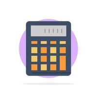 Calculator Accounting Business Calculate Financial Math Abstract Circle Background Flat color Icon vector