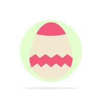 Easter Egg Spring Abstract Circle Background Flat color Icon vector