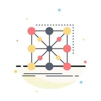 Data framework App cluster complex Flat Color Icon Vector