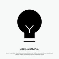 Light Bulb Basic Ui solid Glyph Icon vector