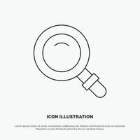 Find Search View Glass Line Icon Vector