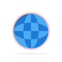 World Globe Internet Education Abstract Circle Background Flat color Icon vector