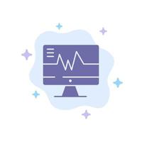 Medical Hospital Heart Heartbeat Blue Icon on Abstract Cloud Background vector