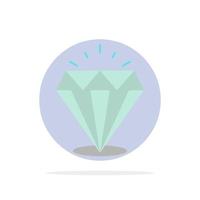 Diamond Shine Expensive Stone Abstract Circle Background Flat color Icon vector