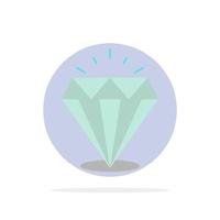 Diamond Shine Expensive Stone Abstract Circle Background Flat color Icon vector