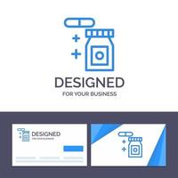 Creative Business Card and Logo template Tablet Rainy Temperature Vector Illustration