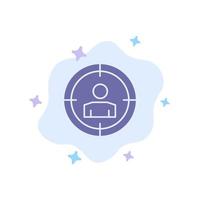 Focus Target Audience Targeting  Blue Icon on Abstract Cloud Background vector