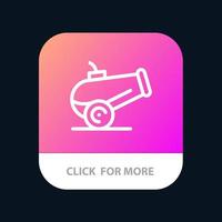 Canon Weapon Mobile App Button Android and IOS Line Version vector