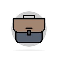 Bag Case Suitcase Workbag Abstract Circle Background Flat color Icon vector