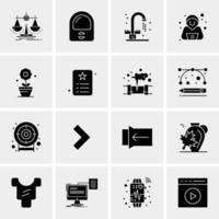 16 Universal Business Icons Vector Creative Icon Illustration to use in web and Mobile Related project