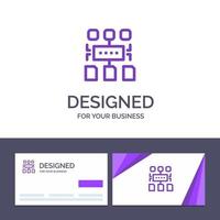 Creative Business Card and Logo template Algorithm Program User Document Vector Illustration