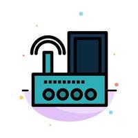 Router Device Signal Wifi Radio Abstract Flat Color Icon Template vector