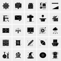 25 iconos de negocios universales vector ilustración de icono creativo para usar en proyectos relacionados con la web y dispositivos móviles