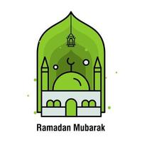 Ramadan Kareem concept banner vector illustration