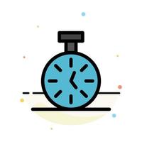 Stopwatch Time Timer Count Abstract Flat Color Icon Template vector