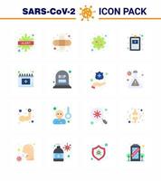 Coronavirus Prevention 25 icon Set Blue calendar illness infection hospital chart clinical record viral coronavirus 2019nov disease Vector Design Elements