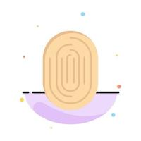 Fingerprint Identity Recognition Scan Scanner Scanning Abstract Flat Color Icon Template vector