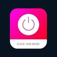 Interface On Power Ui User Mobile App Button Android and IOS Glyph Version vector