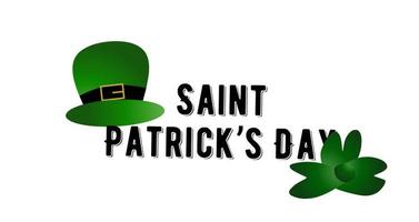 Saint Patrick's day background with a green hat vector