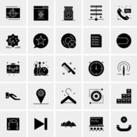 25 iconos de negocios universales vector ilustración de icono creativo para usar en proyectos relacionados con la web y dispositivos móviles