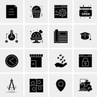 16 Universal Business Icons Vector Creative Icon Illustration to use in web and Mobile Related project