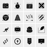 16 iconos de negocios universales vector ilustración de icono creativo para usar en proyectos relacionados con la web y dispositivos móviles