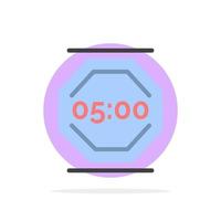 Stop Work Rest Stop Work Working Abstract Circle Background Flat color Icon vector
