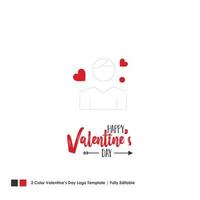 Happy Valentines Day Card Vector Lettering Background