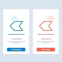 Arrow Pointer Left  Blue and Red Download and Buy Now web Widget Card Template vector