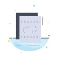 Audio file loop mix sound Flat Color Icon Vector