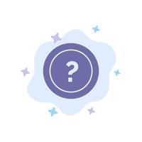 About Ask Information Question Support Blue Icon on Abstract Cloud Background vector